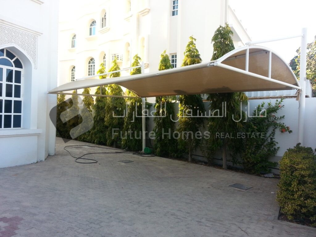 Front yard of corner plot twin villa Azaiba